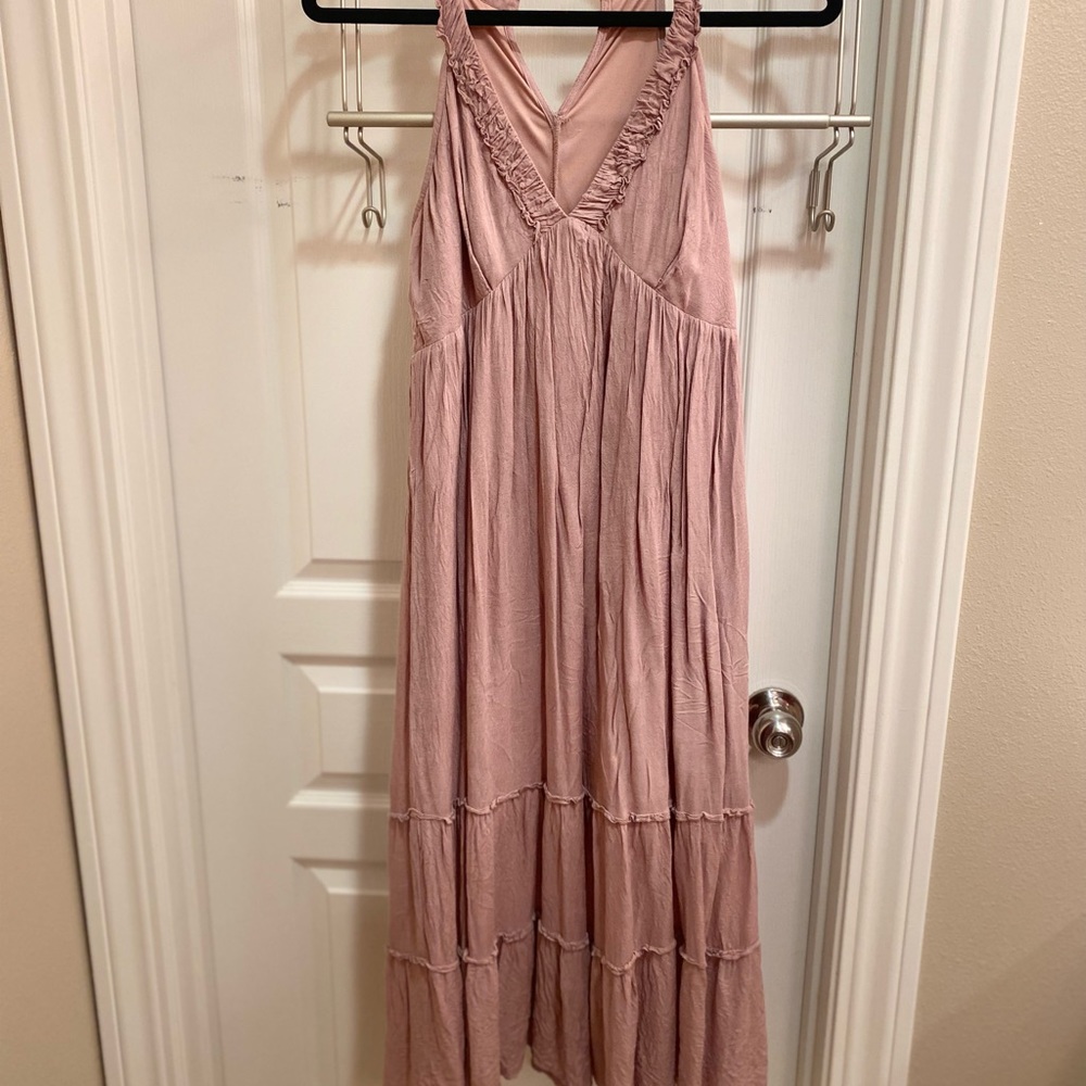 Boho mauve midi dress